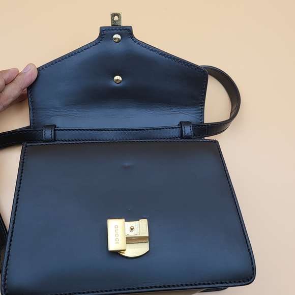 GUCCI Mini Sylvie Sherry Top Handle Crossbody Leather Bag..Authentic w/COA.. - Picture 9 of 16